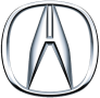 The Acura logo, featuring a stylized silver "A" enclosed within an oval, representing the luxury vehicle division of Honda.