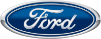 The Ford logo, featuring a blue oval with a silver border and the word "Ford" written in elegant white script, representing the iconic American automobile brand.