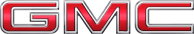 The GMC logo, featuring bold red capital letters outlined in silver, representing the American truck and SUV brand known for durability and performance.