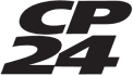 The CP24 logo, featuring bold black uppercase text stacked as "CP" above "24," representing the Canadian 24-hour news channel known for continuous news coverage.